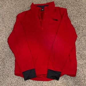 The North Face Red Pullover with Black Accents